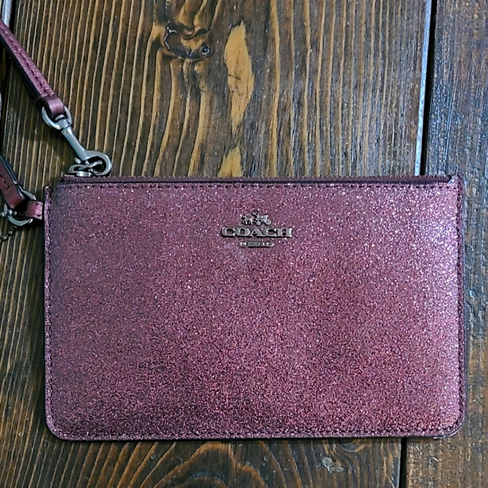 Coach glitter wristlet